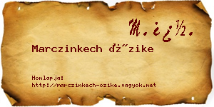 Marczinkech Őzike névjegykártya